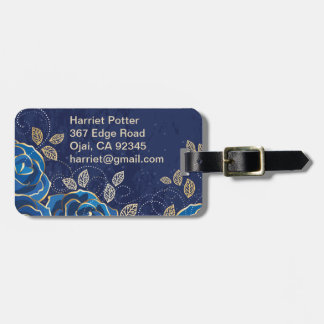 Fine Flower Cool Cute Girly Retro Floral Bagagelabel