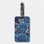 Fine Flower Cool Cute Girly Retro Floral Bagagelabel (Achterkant verticaal)