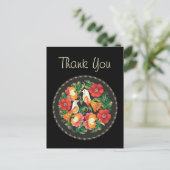 Fine Flower Cool Cute Girly Retro Floral Briefkaart (Staand voorkant)