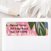 Fine Flower Cool Cute Girly Retro Floral Etiket (Insitu)