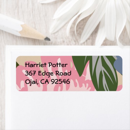 Fine Flower Cool Cute Girly Retro Floral Etiket (Insitu)