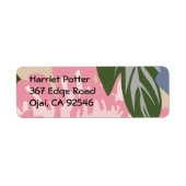 Fine Flower Cool Cute Girly Retro Floral Etiket (Voorkant)