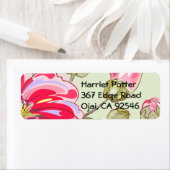 Fine Flower Cool Cute Girly Retro Floral Etiket (Insitu)