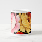 Fine Flower Cool Cute Girly Retro Floral Grote Koffiekop (Voorkant)