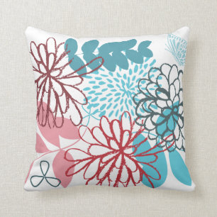 Fine Flower Cool Cute Girly Retro Floral Kussen