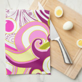 Fine Flower Cool Cute Girly Retro Floral Theedoek (Quarter Fold)