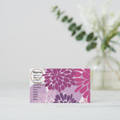 Fine Flower Cool Cute Girly Retro Floral Visitekaartje (Staand voorkant)