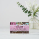 Fine Flower Cool Cute Girly Retro Floral Visitekaartje (Staand voorkant)