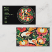 Fine Flower Cool Cute Girly Retro Floral Visitekaartje (Voorkant / Achterkant)