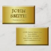 Fine Gold Brick Kijk uit met aangepaste, in reliëf Visitekaartje (Voorkant / Achterkant)