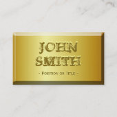 Fine Gold Brick Kijk uit met aangepaste, in reliëf Visitekaartje (Voorkant)
