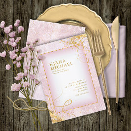 Fine Gold Lines Abstract Wedding V2 Mauve ID867