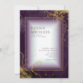 Fine Gold Lines Abstract Wedding V2 Plum ID867 (Voorkant)