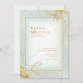 Fine Gold Lines Abstract Wedding V2 Sage ID867 (Voorkant)