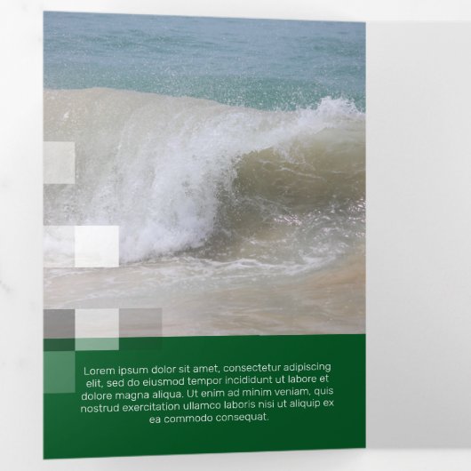 Fine Green Contemmodern Transparency Drieluik Kaart (Binnenzijde eerst)