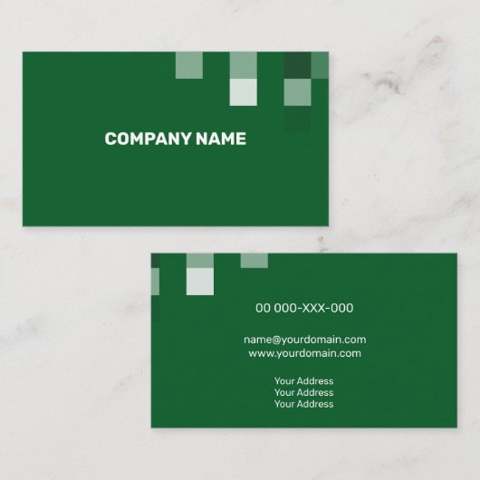Fine Green Contemmodern Transparency Visitekaartje (Voorkant / Achterkant)