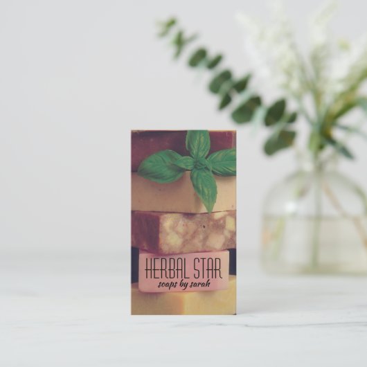 Fine Herbal Artisan Soap Maker Visitekaartje (Staand voorkant)