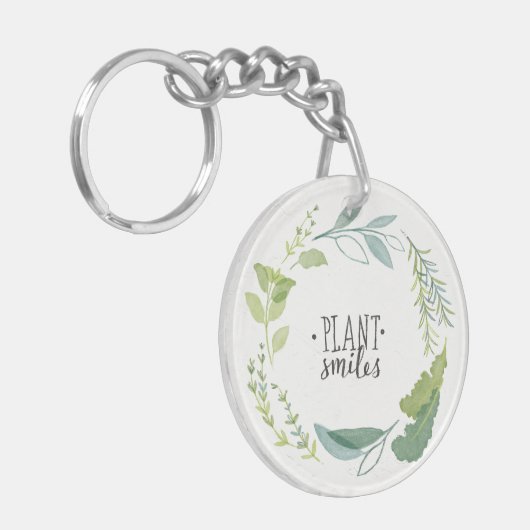 Fine Herbs II | Plant glimlachen Sleutelhanger (Voorkant Links)