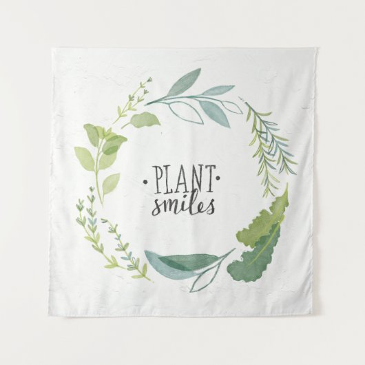 Fine Herbs II | Plant glimlachen Wandkleed (Voorkant (horizontaal))