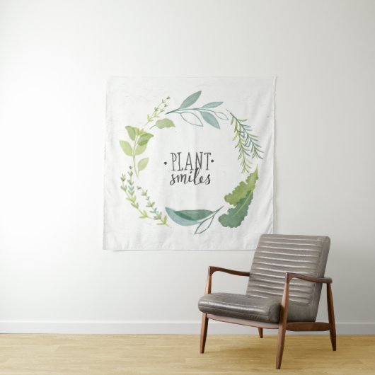 Fine Herbs II | Plant glimlachen Wandkleed (In Situ (horizontaal))