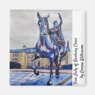 Fine Lady of Banbury Cross, kleurrijke originele k Magneet