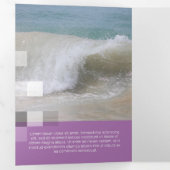 Fine Lila hedendaagse transparantie Drieluik Kaart (Binnenzijde eerst)