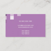 Fine Lila hedendaagse transparantie Visitekaartje (Achterkant)