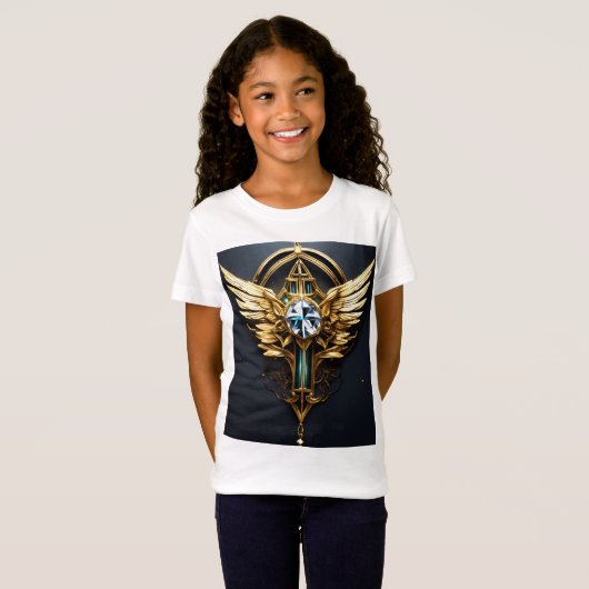 Fine Line Future-Style Wing Tattoo T-Shirt Design (Voorkant volledig)