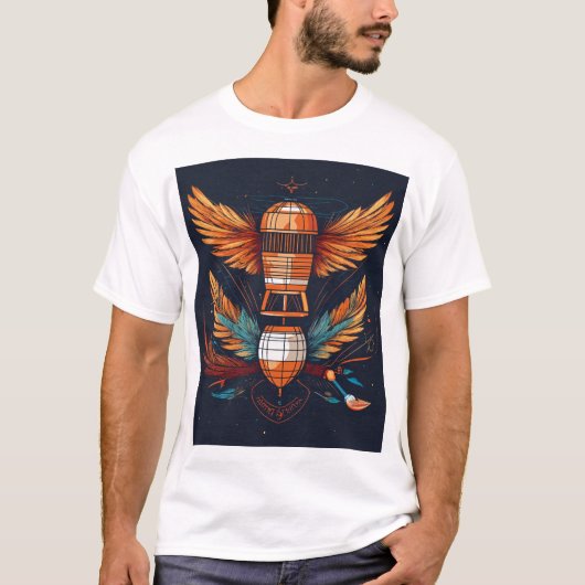 Fine Line Futurist Tattoo Art T-shirt (Voorkant)