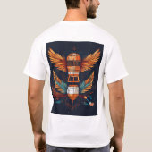Fine Line Futurist Tattoo Art T-shirt (Achterkant)