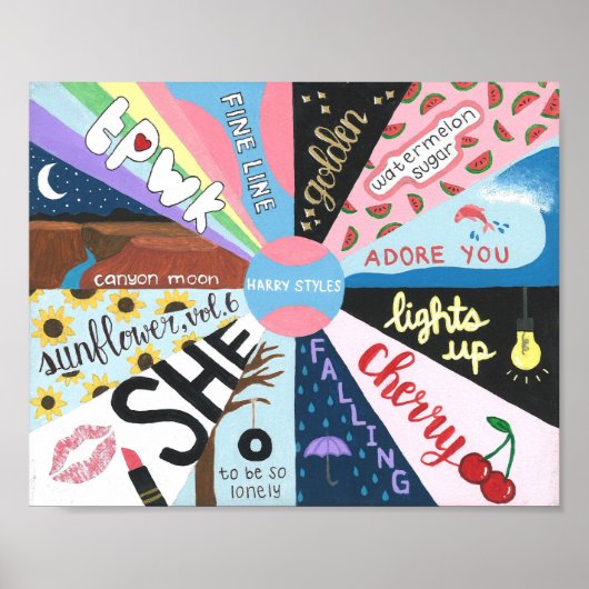 Fine Line Geïnspireerd ventilatorkunst Poster (Voorkant)