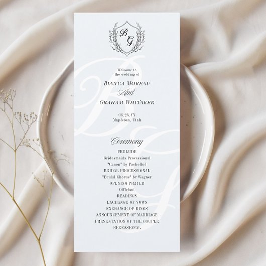 Fine-line klassiek  Crest monogram programma