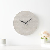 Fine Linen Fabric Light Neutral Modern Time Grote Klok (Huis)