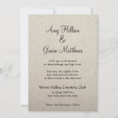 Fine Linen Invitation Kaart (Voorkant)