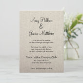 Fine Linen Invitation Kaart (Staand voorkant)
