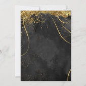 Fine Lines Gold Abstract Afstuderen Black ID867 Kaart (Achterkant)