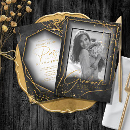 Fine Lines Gold Abstract Afstuderen Black ID907