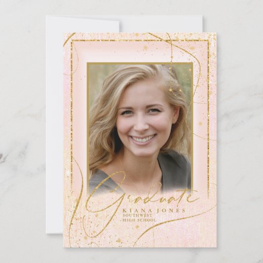 Fine Lines Gold Abstract Afstuderen Blush ID907 (Voorkant)