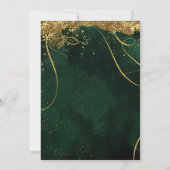 Fine Lines Gold Abstract Afstuderen Emerald ID867 Kaart (Achterkant)