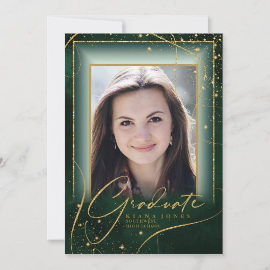 Fine Lines Gold Abstract Afstuderen Green ID907 (Voorkant)