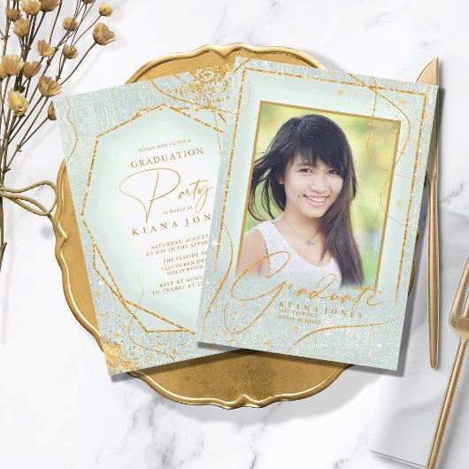 Fine Lines Gold Abstract Afstuderen Sage ID907