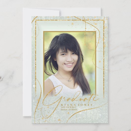 Fine Lines Gold Abstract Afstuderen Sage ID907 (Voorkant)