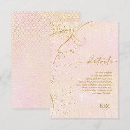 Fine Lines Gold Abstract - Details Blush ID867 Informatiekaartje