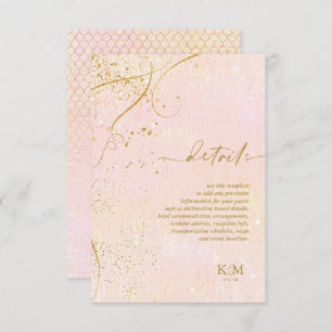 Fine Lines Gold Abstract - Details Blush ID867 Informatiekaartje