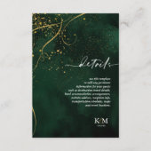 Fine Lines Gold Abstract Details Emerald ID867 Informatiekaartje (Voorkant)