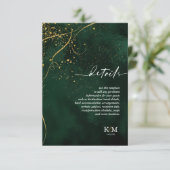 Fine Lines Gold Abstract Details Emerald ID867 Informatiekaartje (Staand voorkant)