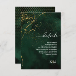 Fine Lines Gold Abstract Details Emerald ID867 Informatiekaartje