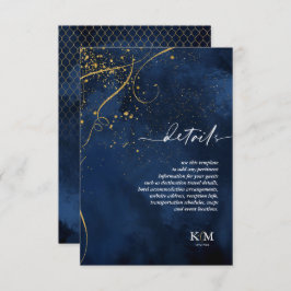 Fine Lines Gold Abstract Details Navy ID867 Informatiekaartje