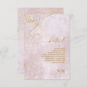 Fine Lines Gold Abstract - Mauve ID867 - Details G Informatiekaartje