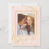 Fine Lines Gold Abstract Wedding Bedankt B-ID867 (Voorkant)